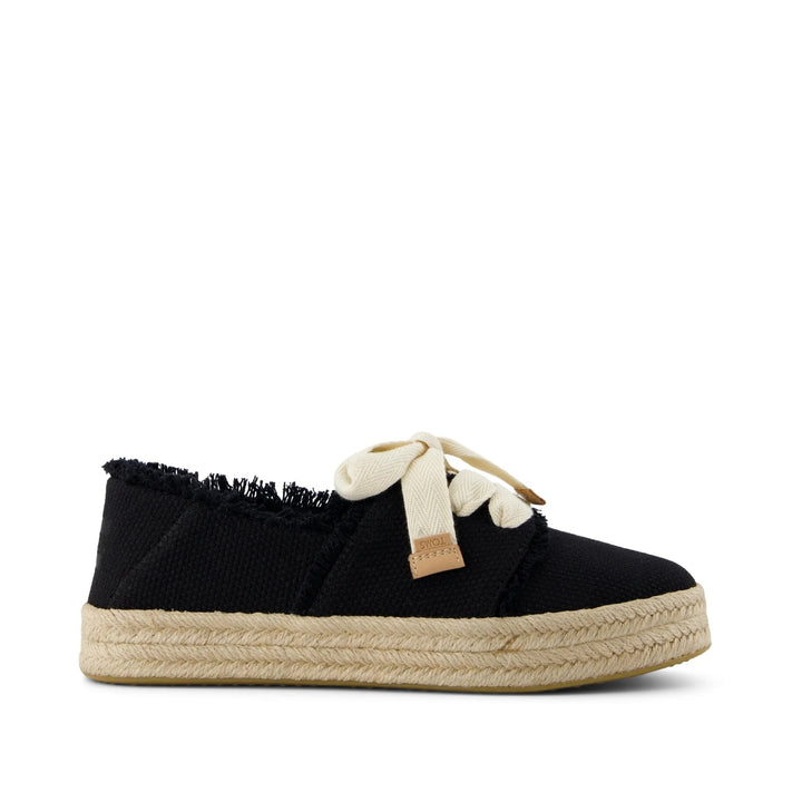 TOMS Carolina Lace Up Espadrille Black